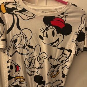Disney Kids' White Tee with Black and Red Character Design